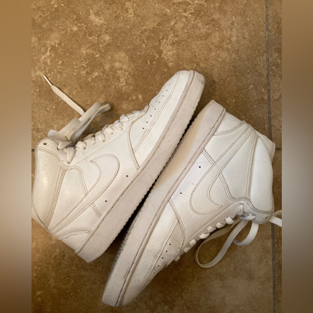 White Nike high top- Court Vision Mid shoes